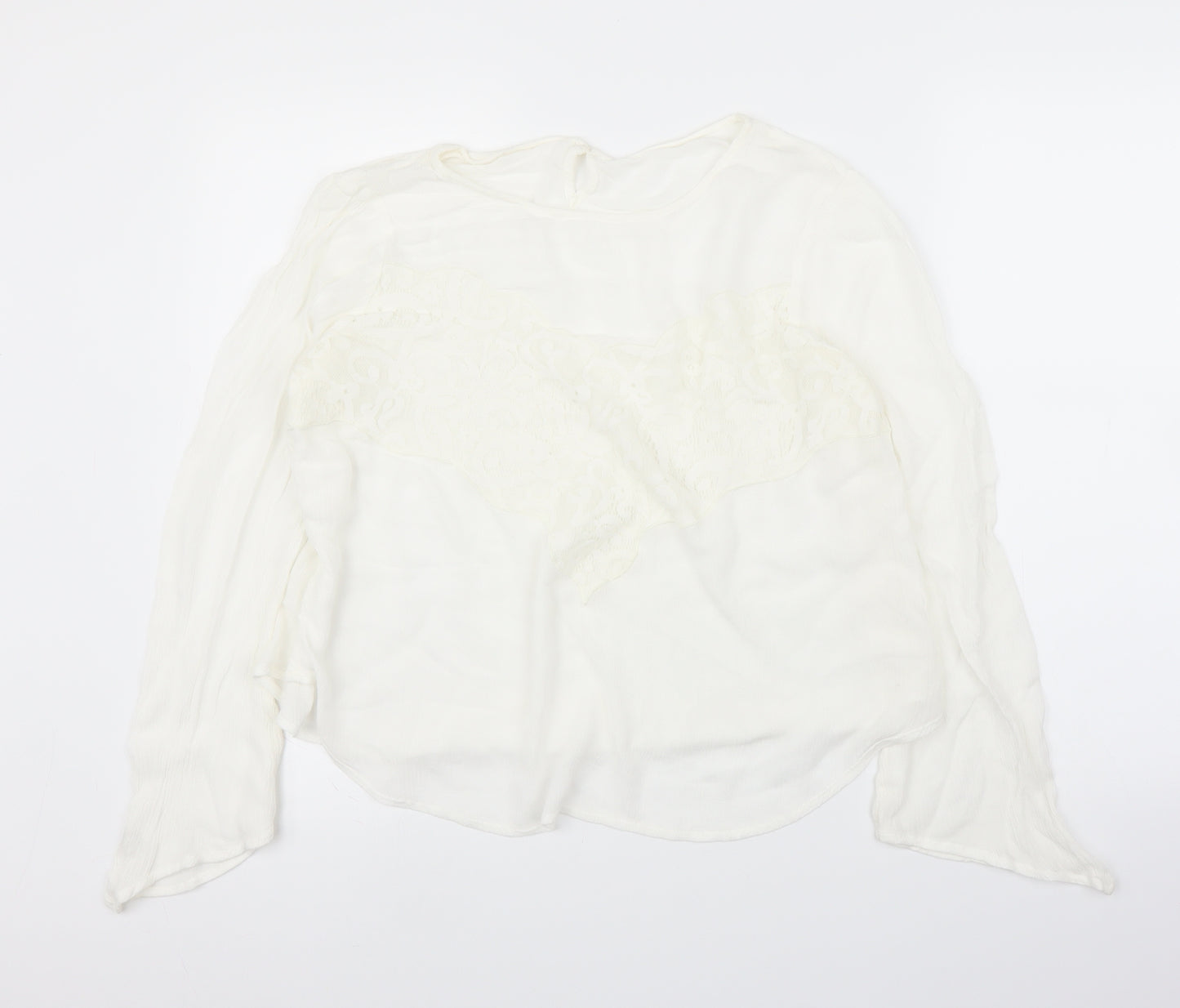 Preworn Womens White   Basic Blouse Size M