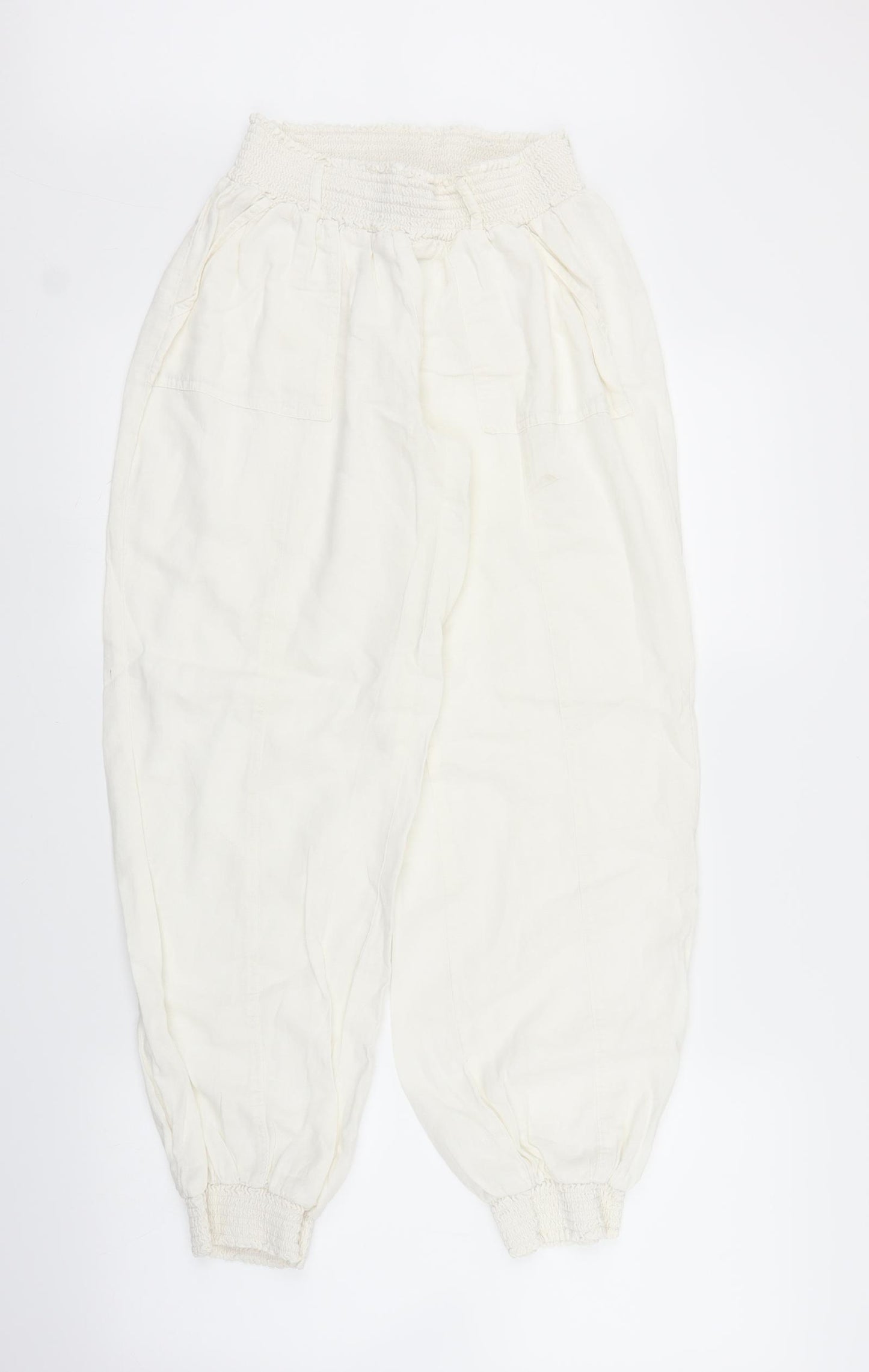 New Look Womens White   Harem Trousers Size 14 L26 in