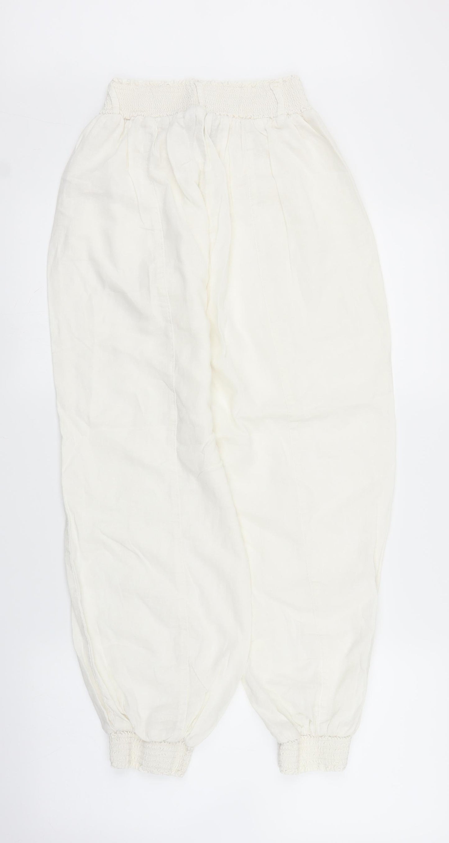 New Look Womens White   Harem Trousers Size 14 L26 in