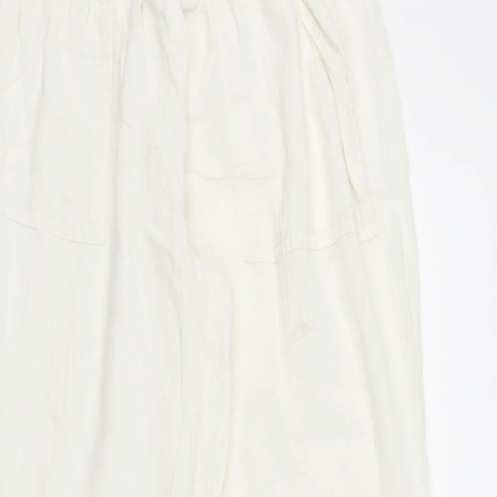 New Look Womens White   Harem Trousers Size 14 L26 in