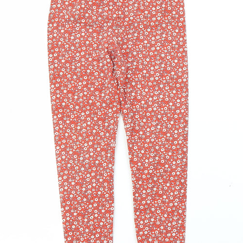 TU Girls Red Floral  Capri Trousers Size 9 Years