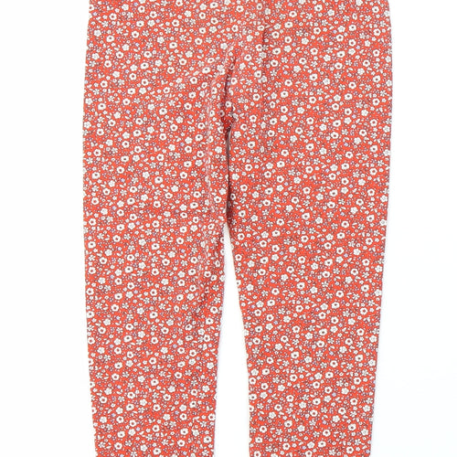 TU Girls Red Floral  Capri Trousers Size 9 Years