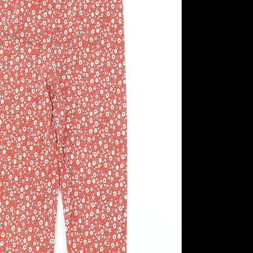 TU Girls Red Floral  Capri Trousers Size 9 Years