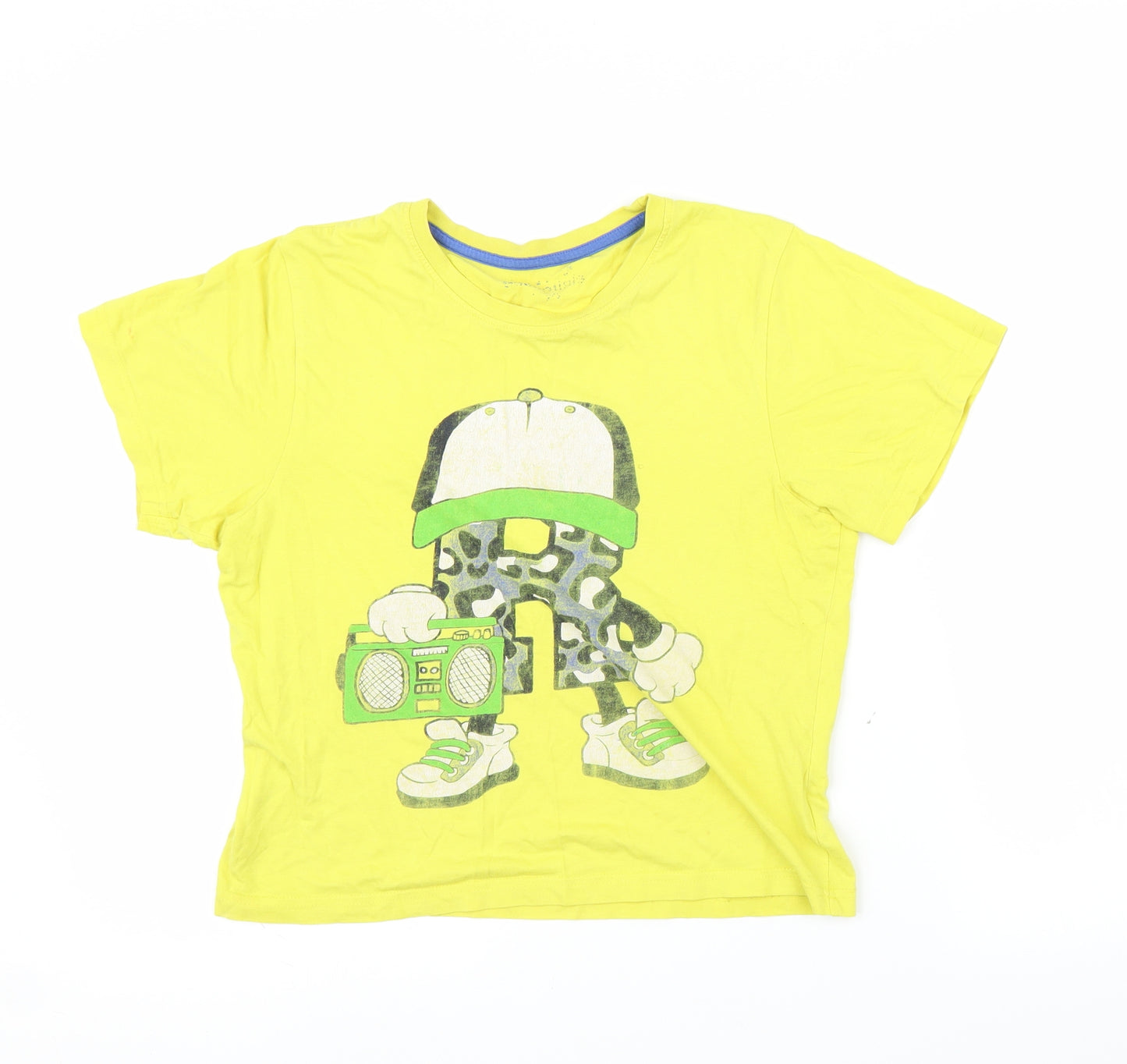 Primark Girls Yellow   Basic T-Shirt Size 10 Years