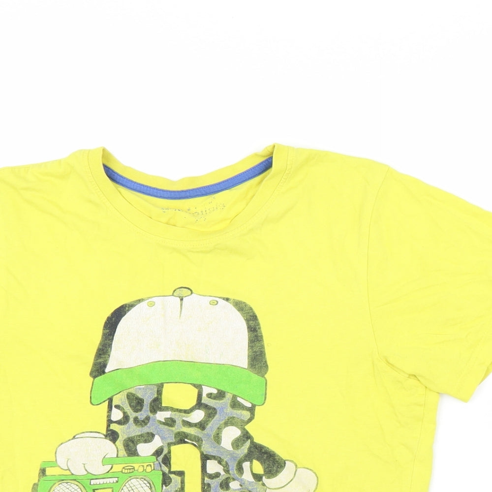 Primark Girls Yellow   Basic T-Shirt Size 10 Years