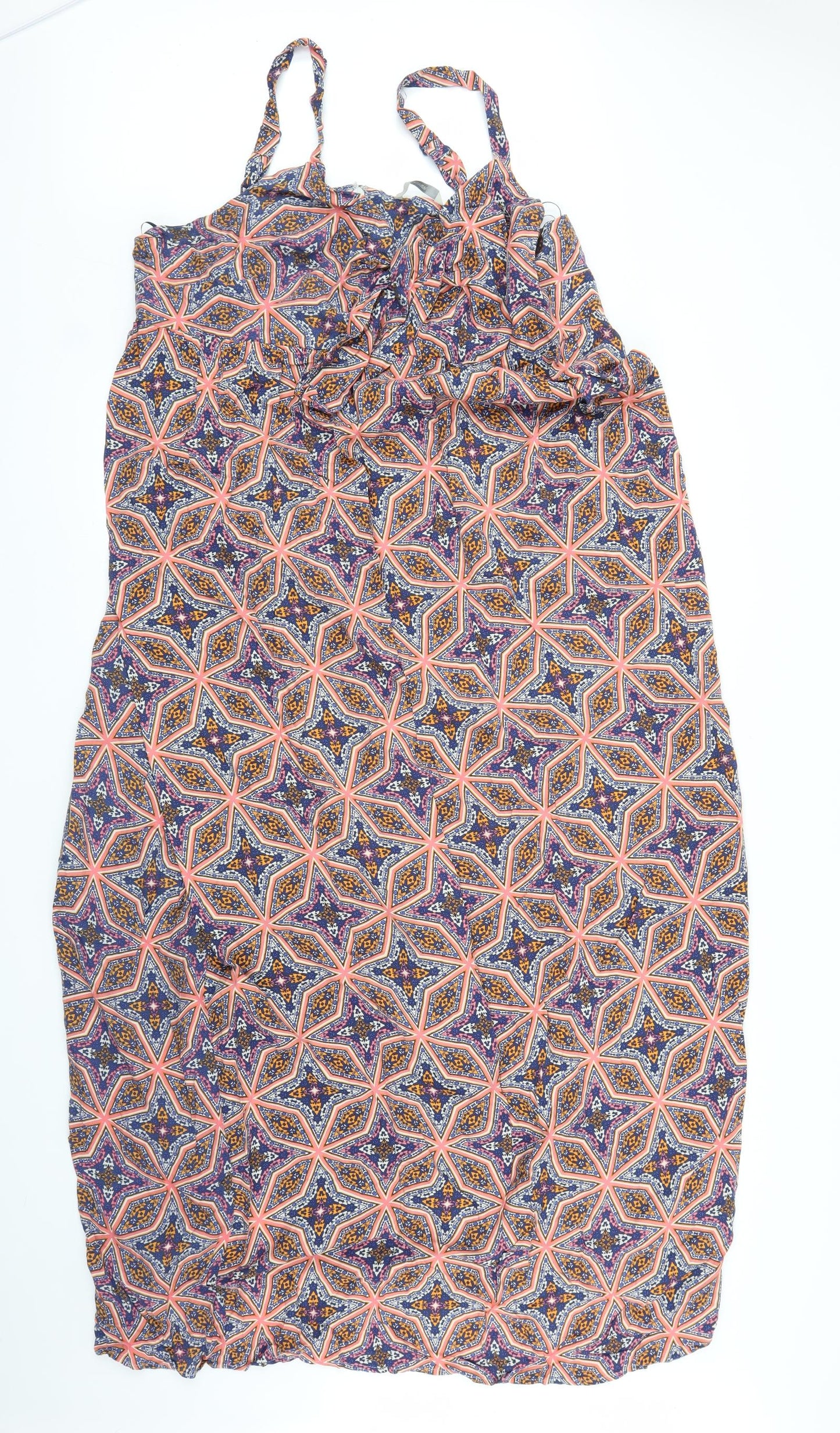 George Womens Purple Geometric  A-Line  Size 20