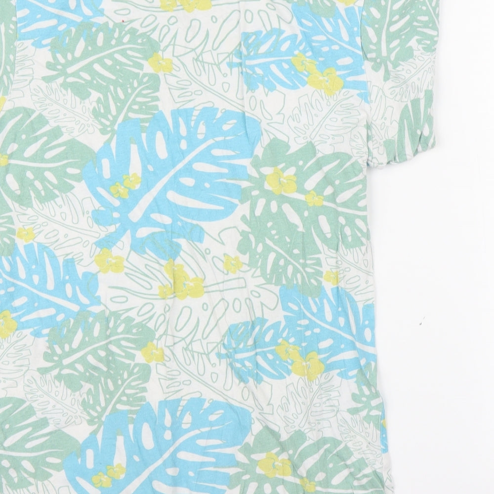 Primark Mens Blue Floral   T-Shirt Size XS