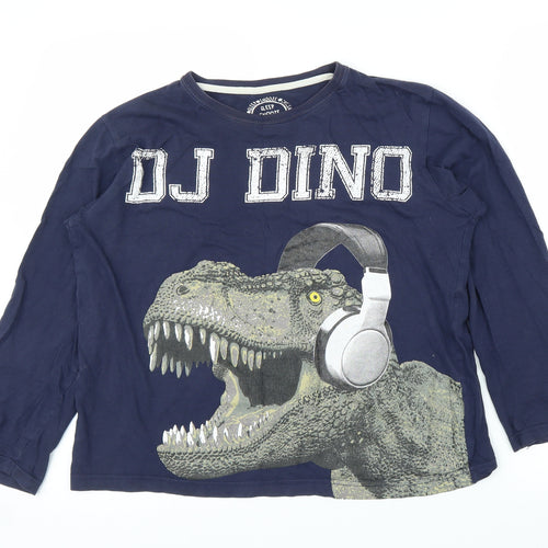 Matalan Boys Blue Solid   Pyjama Top Size 13 Years  - Dinosaur