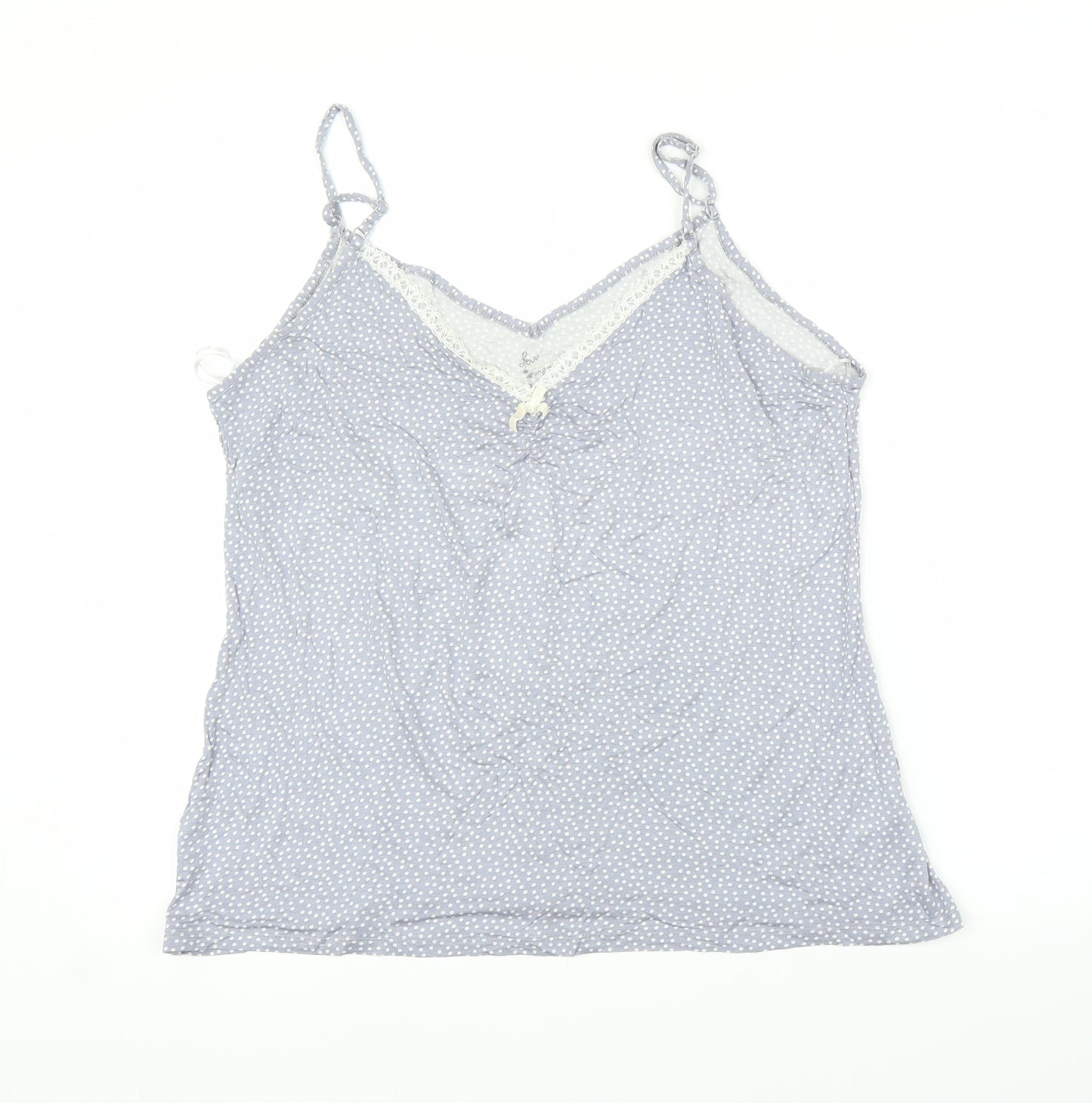 Primark Womens Blue Polka Dot  Cami Pyjama Top Size XL