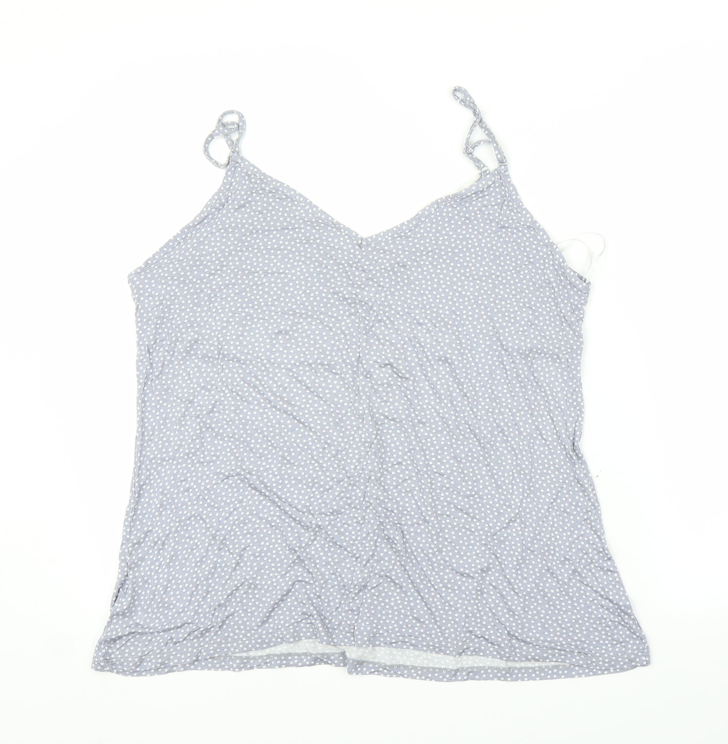 Primark Womens Blue Polka Dot  Cami Pyjama Top Size XL