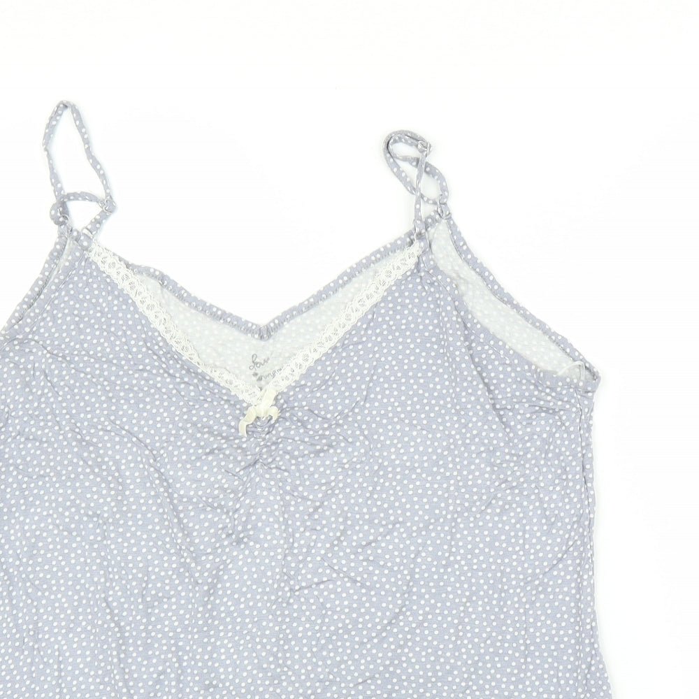 Primark Womens Blue Polka Dot  Cami Pyjama Top Size XL