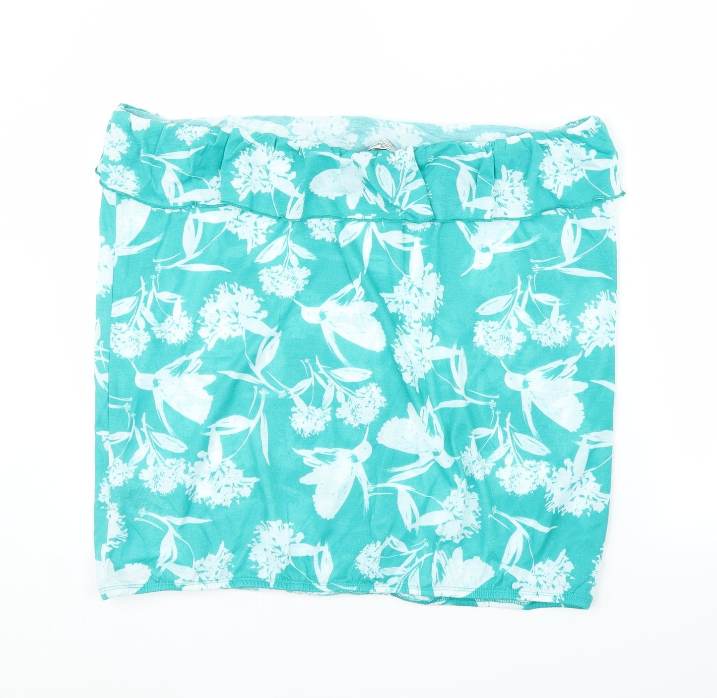 Peacocks Womens Green Floral  Basic Blouse Size XL