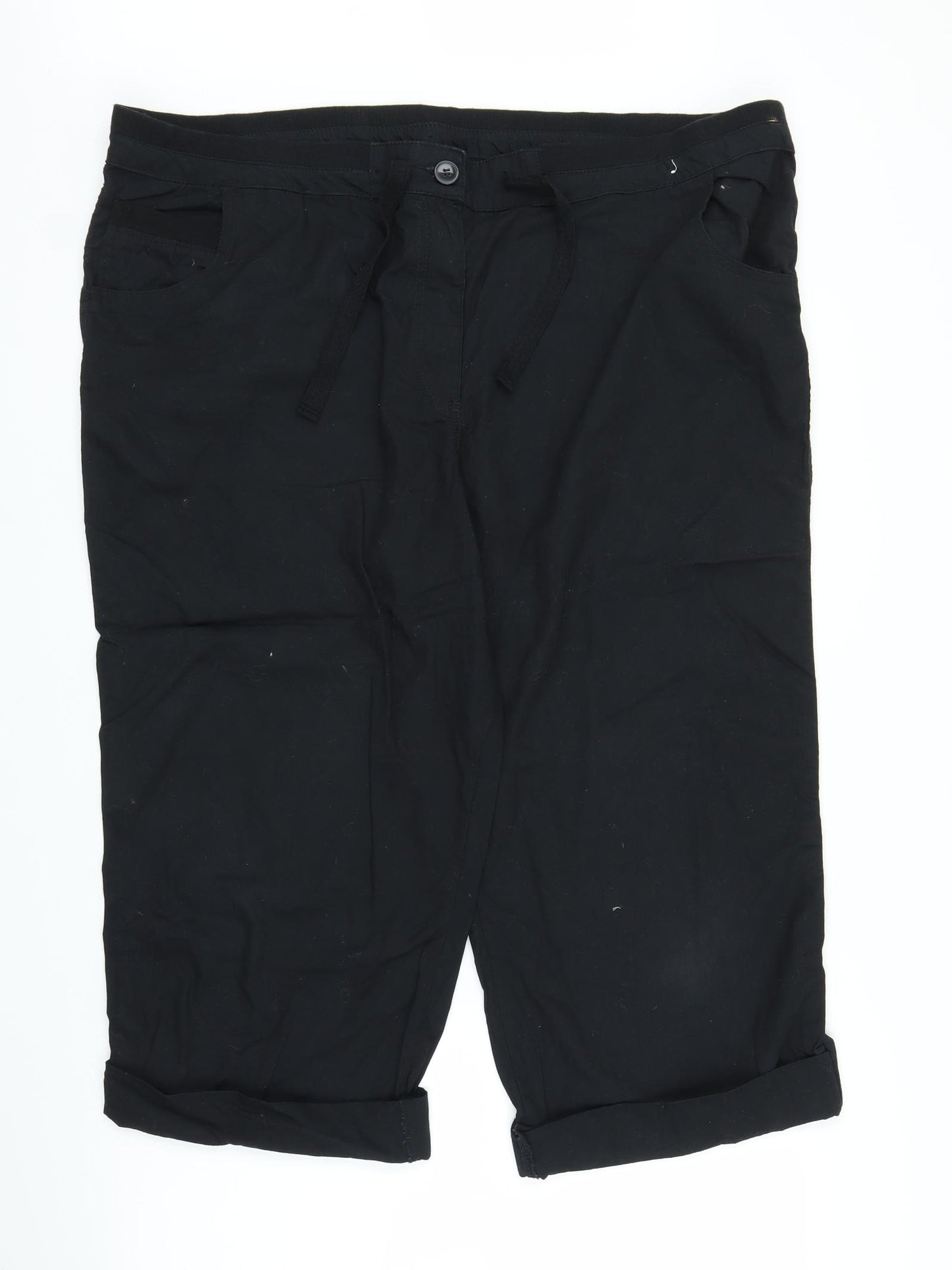 TU Womens Black   Capri Trousers Size 20 L20 in