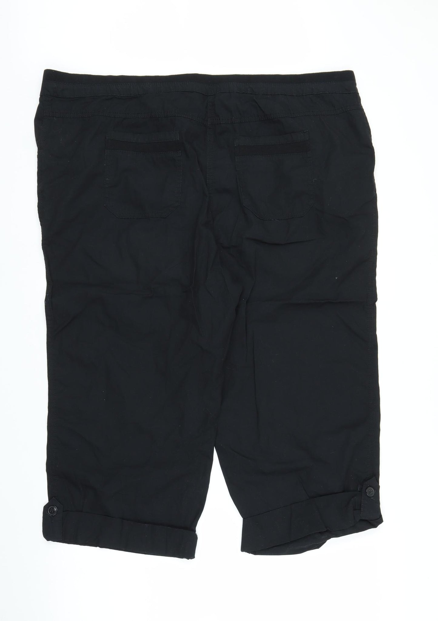TU Womens Black   Capri Trousers Size 20 L20 in