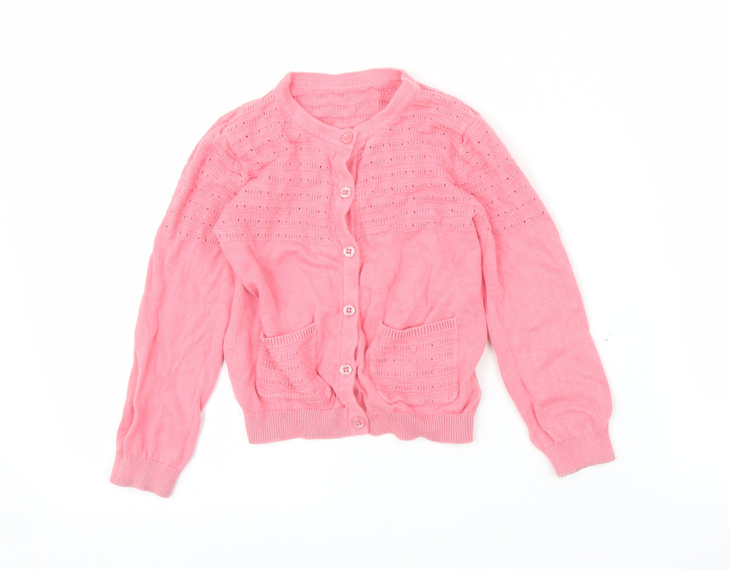 Nutmeg Girls Pink   Cardigan Jumper Size 4-5 Years