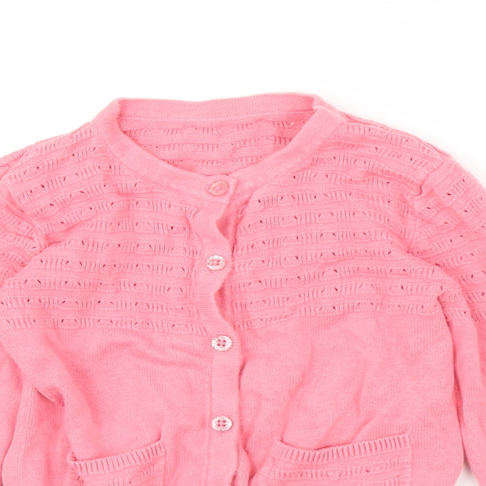 Nutmeg Girls Pink   Cardigan Jumper Size 4-5 Years
