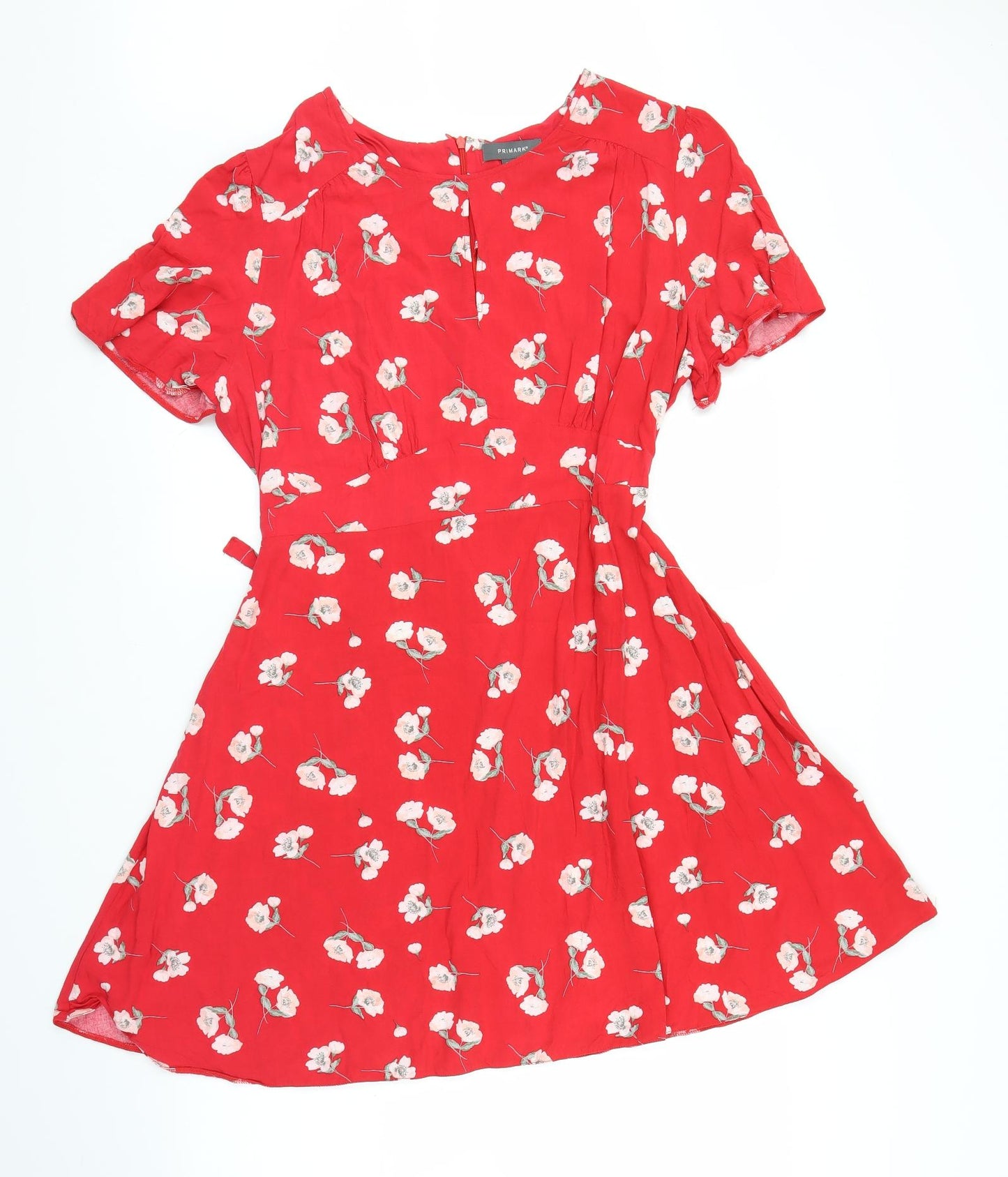 Primark Womens Red Floral  Fit & Flare  Size 20