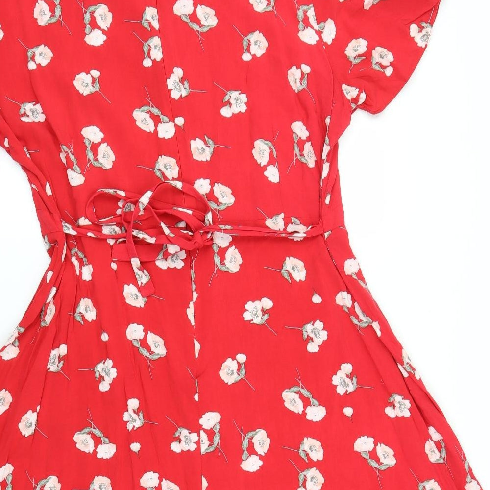 Primark Womens Red Floral  Fit & Flare  Size 20