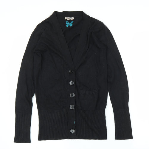 M&S Girls Black   Cardigan Jumper Size 11 Years