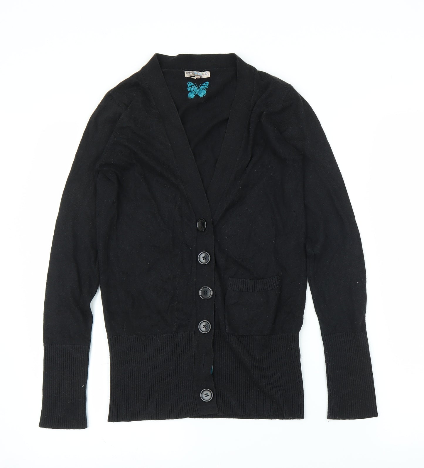 M&S Girls Black   Cardigan Jumper Size 11 Years