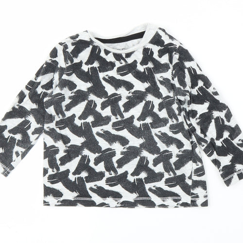 Fred & Flo Boys Grey   Basic T-Shirt Size 6-9 Months