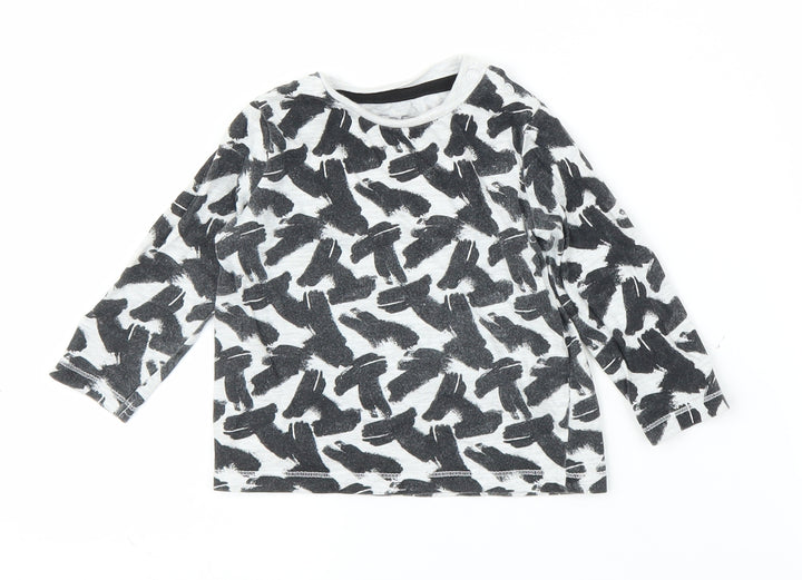 Fred & Flo Boys Grey Basic T-Shirt Size 6-9 Months