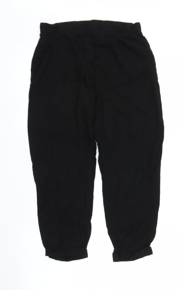 H&M Womens Black Bloomer Trousers Size 8 L21 in