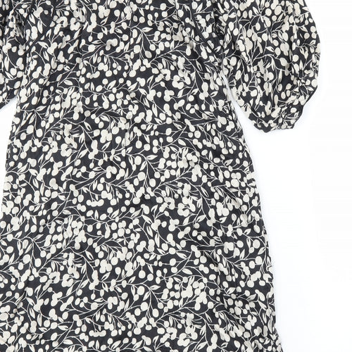 Monsoon Womens Beige Floral  A-Line  Size 10