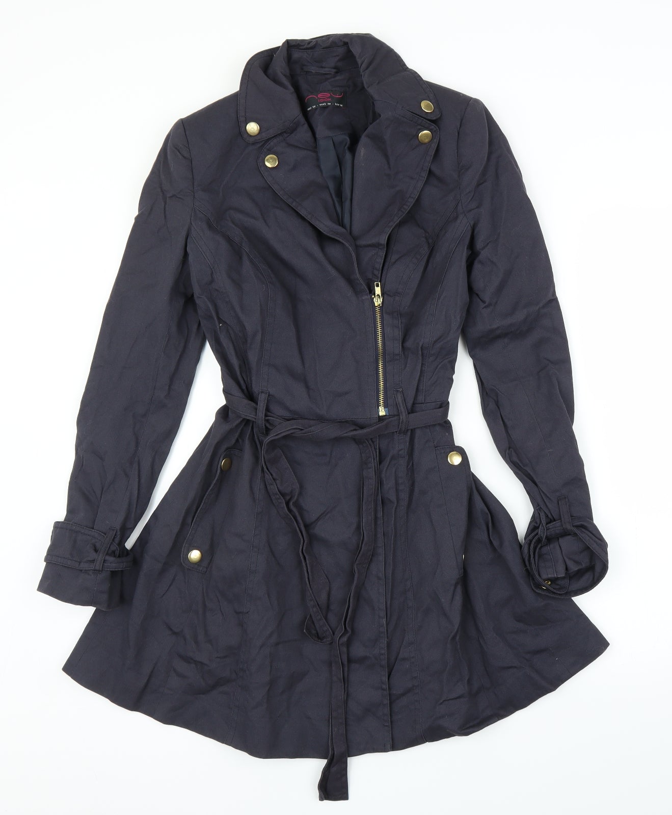 New Look Womens Blue   Overcoat Coat Size 6