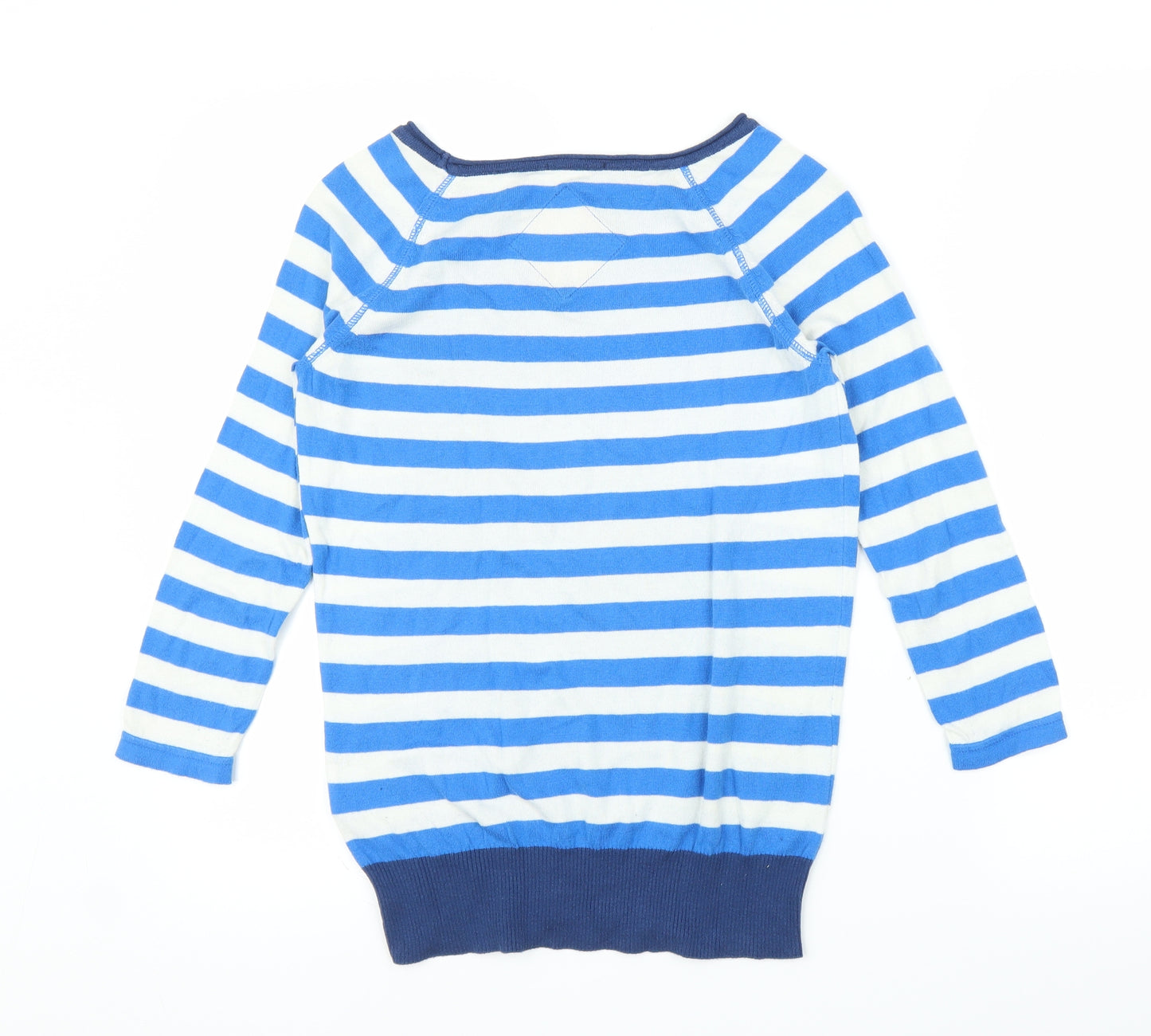Superdry Womens Blue Striped  Pullover Jumper Size XS