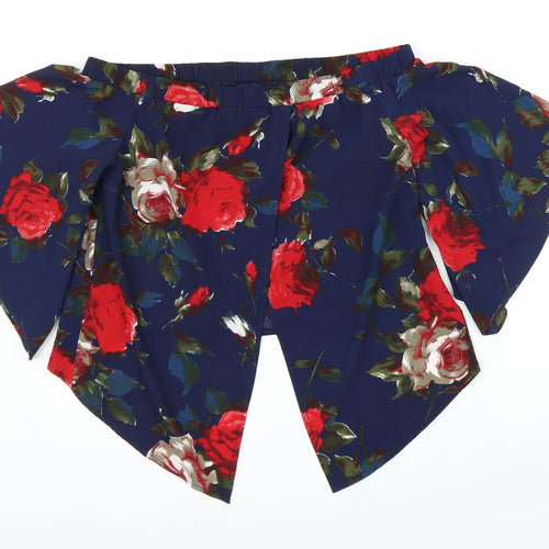 TEMT Womens Blue Floral  Basic Blouse Size 14