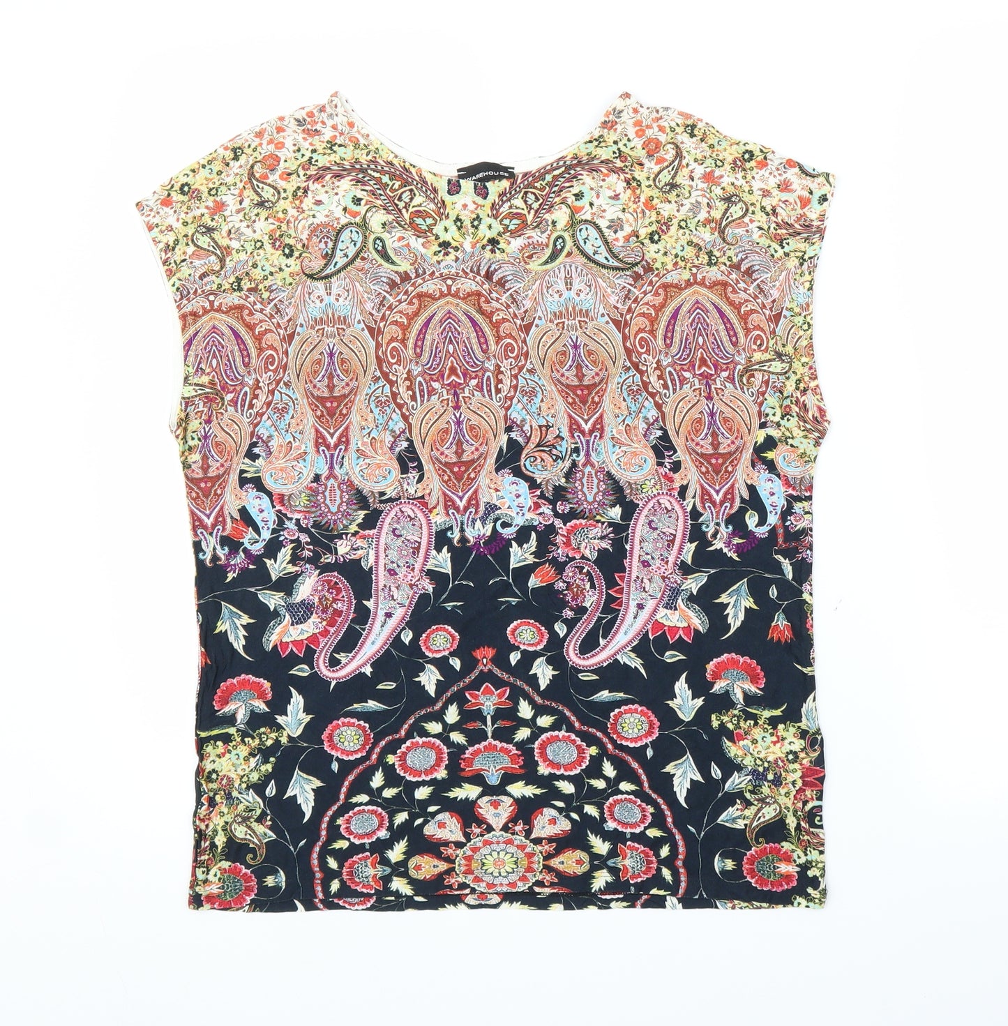 Warehouse Womens Multicoloured Paisley  Basic Blouse Size 6