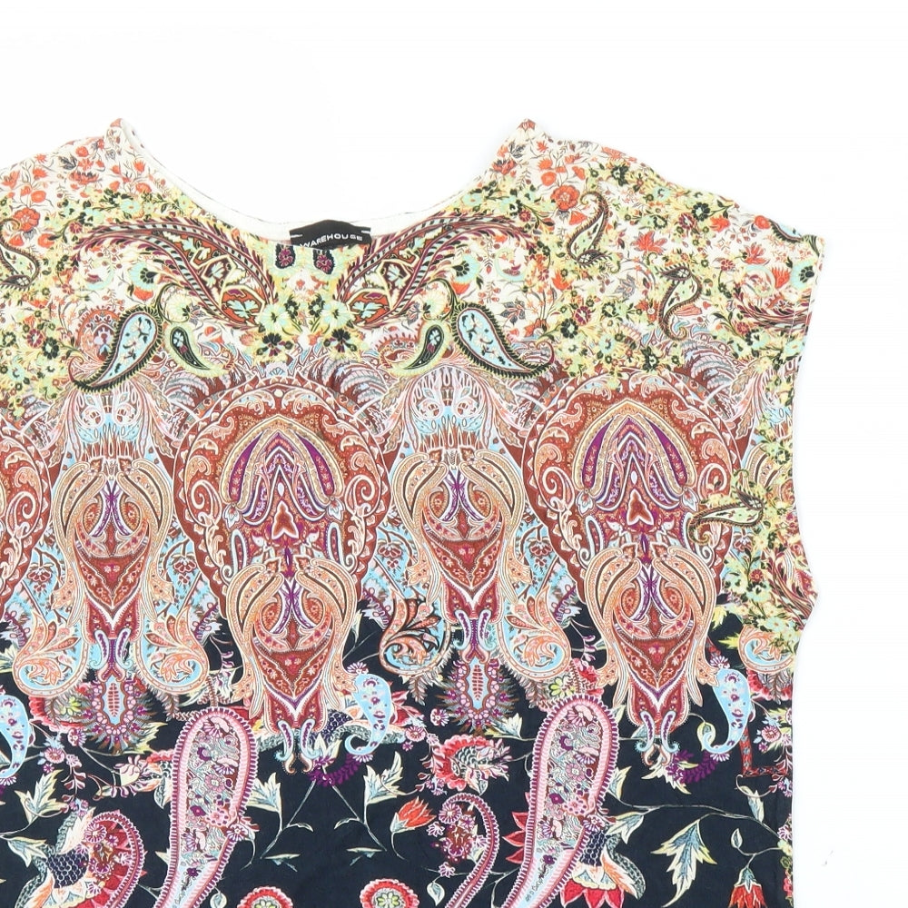 Warehouse Womens Multicoloured Paisley  Basic Blouse Size 6