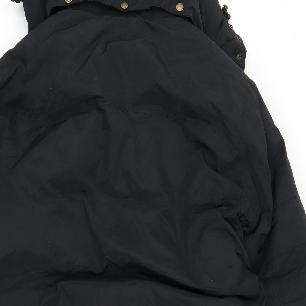 SCHOTT Mens Black   Parka Coat Size M  - Sweater included inside