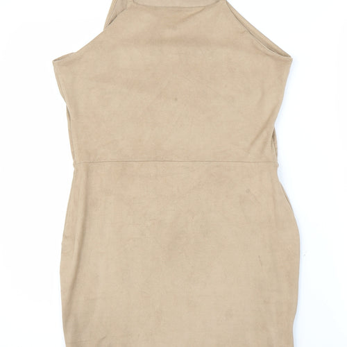 Boohoo Womens Beige   Sheath  Size 12