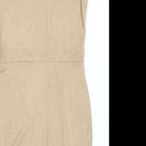 Boohoo Womens Beige   Sheath  Size 12