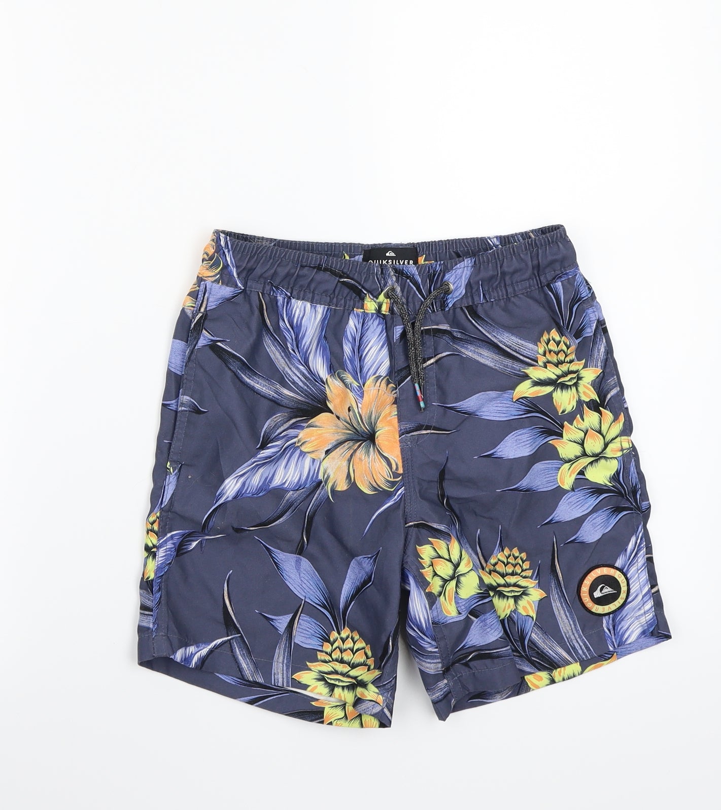Quick Silver Boys Blue Floral  Bermuda Shorts Size S