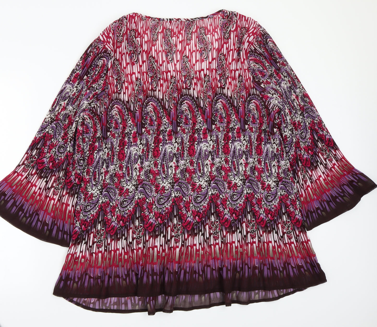 Bm  Womens Purple Paisley  Basic T-Shirt Size 24