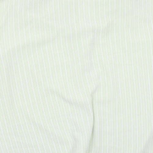 Canada Womens Green Striped  Basic Button-Up Size 2XL