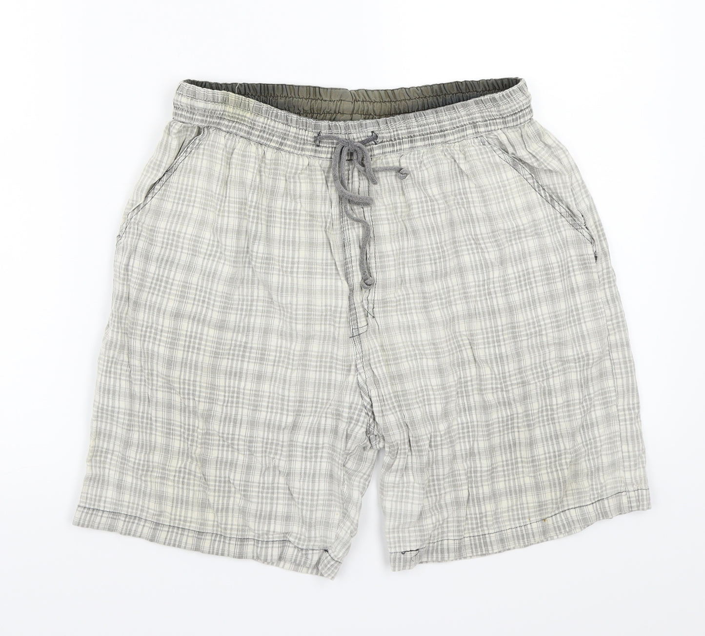 Originals Mens Grey Check  Sweat Shorts Size M