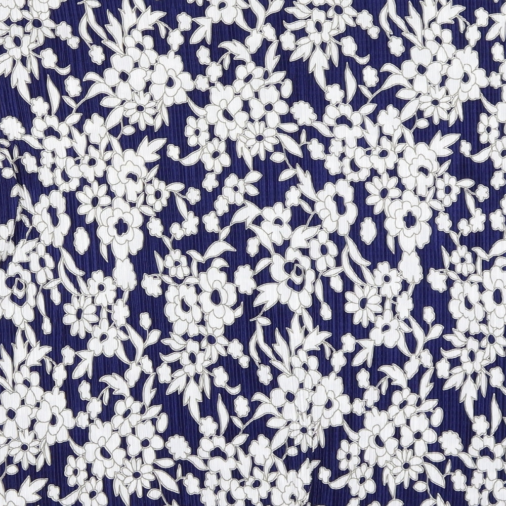 Julipa Womens Blue Floral  Basic T-Shirt Size 24