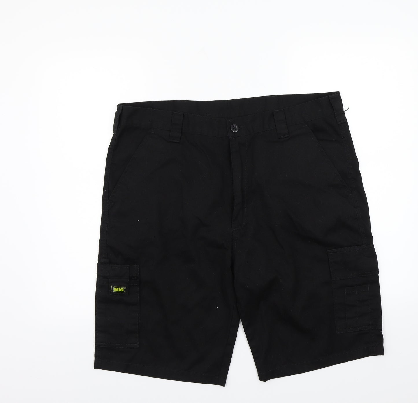 MIG Mens Black   Cargo Shorts Size 38