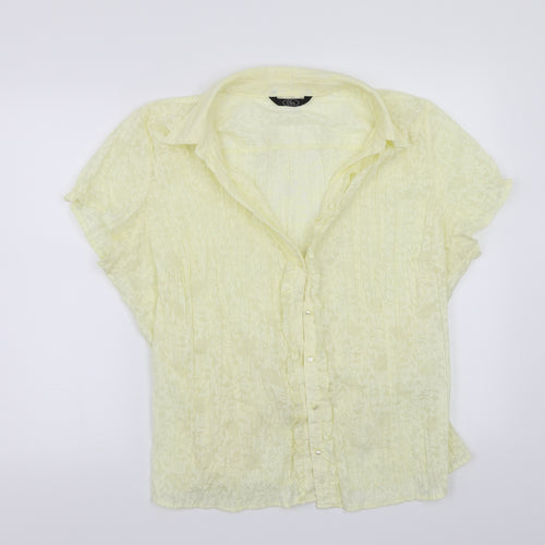 BM Womens Yellow   Basic Button-Up Size 22