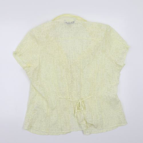 BM Womens Yellow   Basic Button-Up Size 22