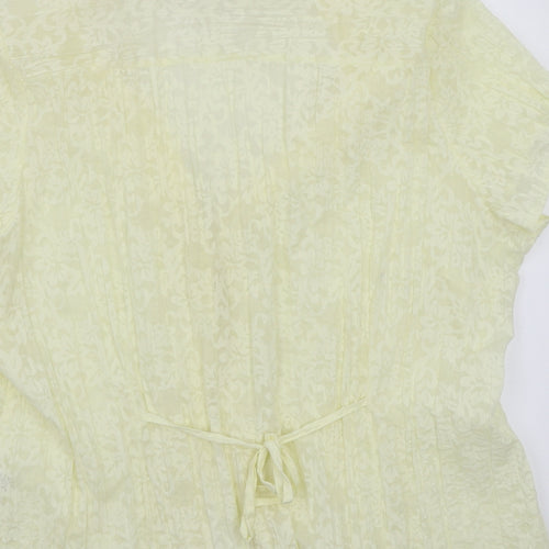 BM Womens Yellow   Basic Button-Up Size 22