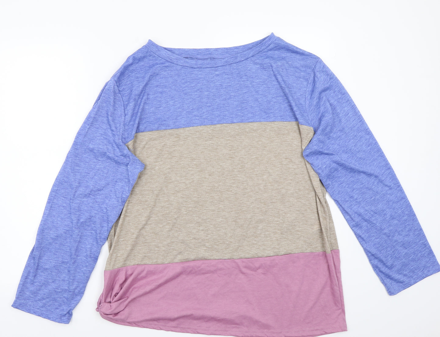 Preworn Womens Blue   Basic T-Shirt Size 3XL