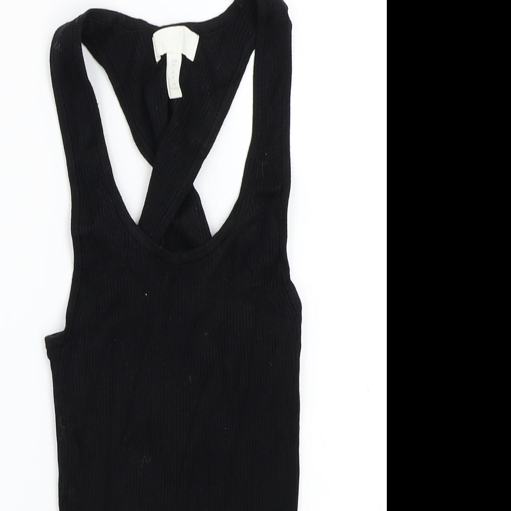 H&M Womens Black   Basic T-Shirt Size XS
