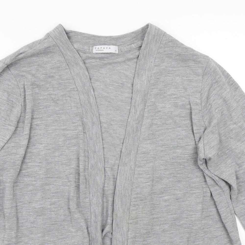 Papaya Womens Grey   Cardigan Jumper Size 20