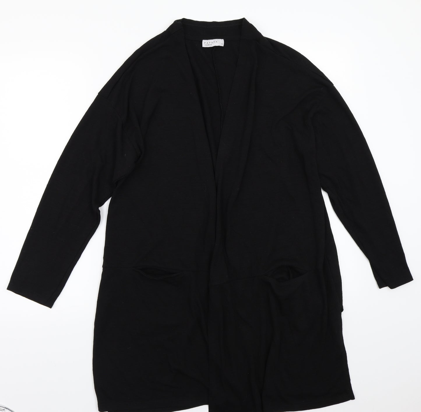 Papaya Womens Black   Cardigan Jumper Size 18
