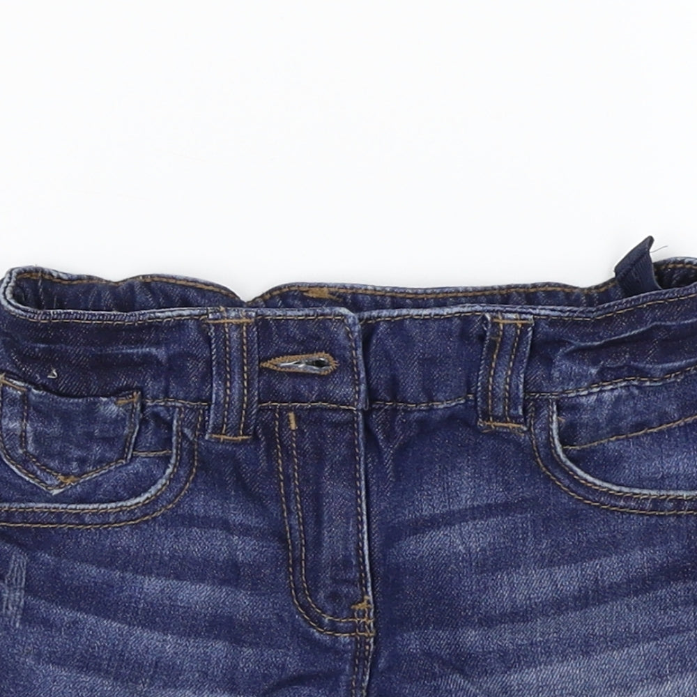 NEXT Girls Blue   Cut-Off Shorts Size 4-5 Years